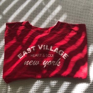 Forever 21 distressed & cropped sweatshirt